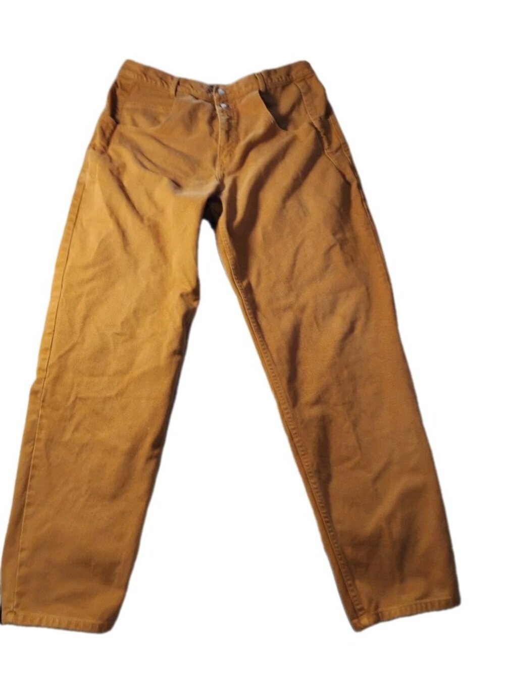 Vtg 80s Guess By Georges Marciano Jeans USA Mustard Denim Straight Leg Size 40